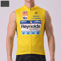 1988 Reynolds Yellow Windproof Sleeveless Cycling Jersey