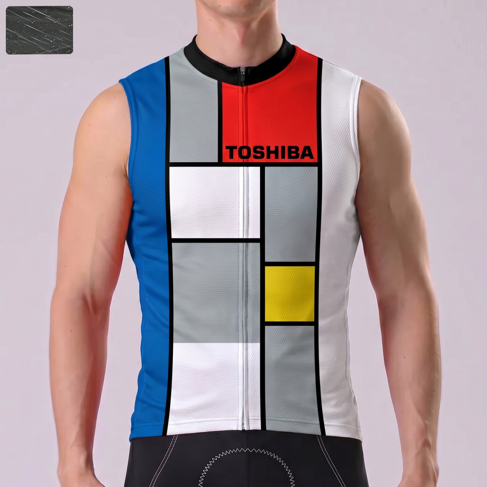 TOSHIBA Windproof Sleeveless Cycling Jersey