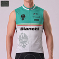 Blue Bianchi Windproof Sleeveless Cycling Jersey