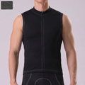 Black Windproof Sleeveless Cycling Jersey