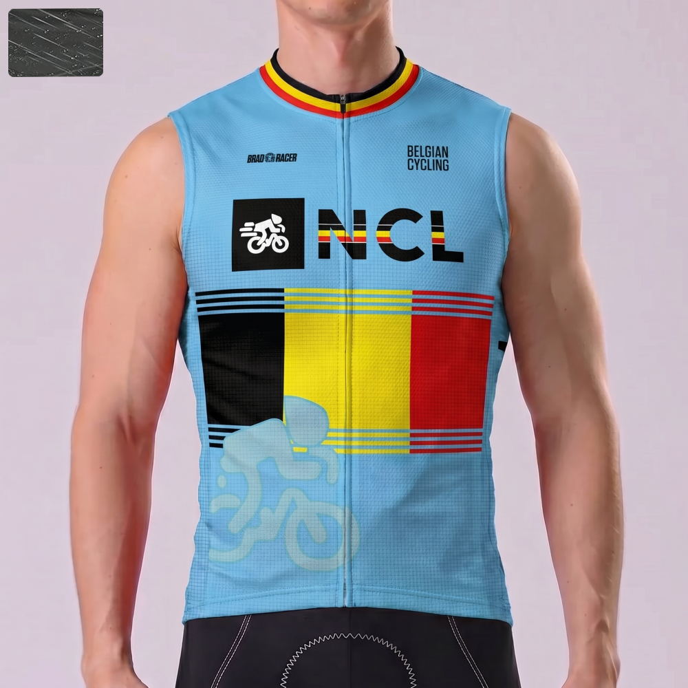 Belgium GillesVC Windproof Sleeveless Cycling Jersey