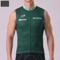 Tour de France Green Windproof Sleeveless Cycling Jersey