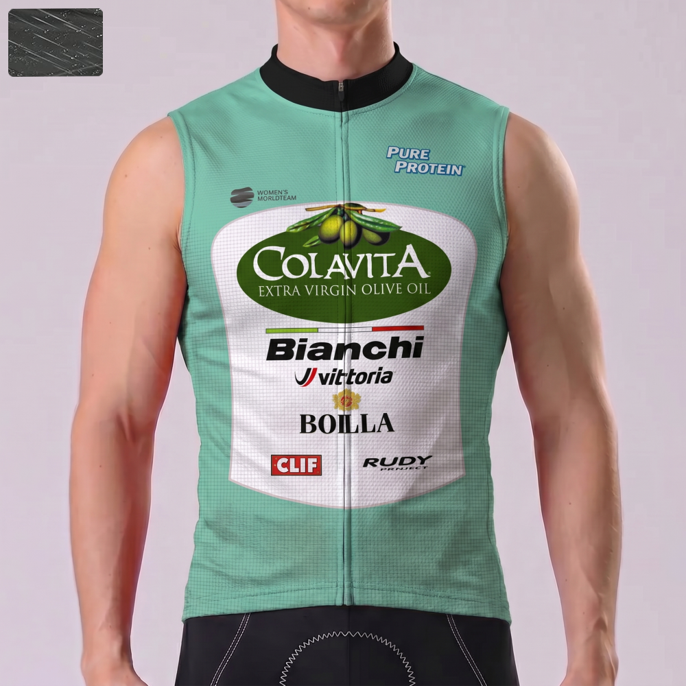 Colavita Bianchi Windproof Sleeveless Cycling Jersey
