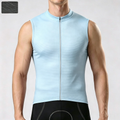 Baby Blue Windproof Sleeveless Cycling Jersey
