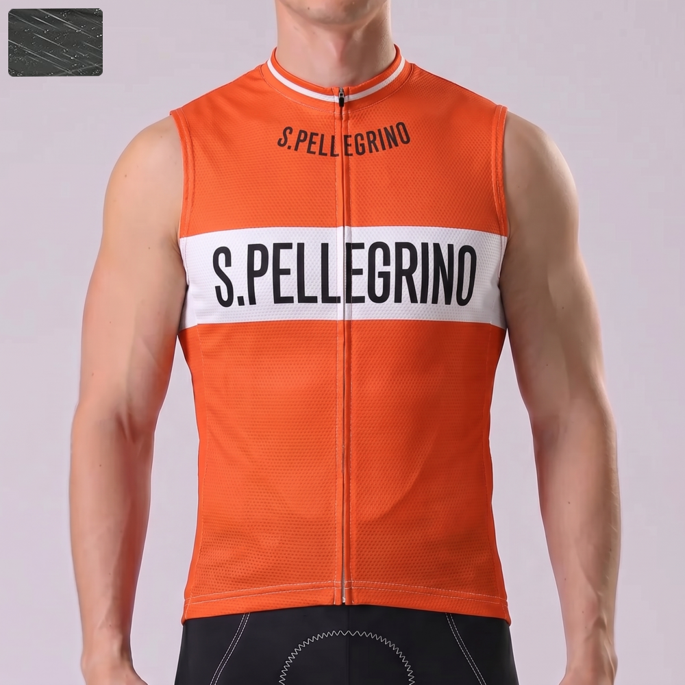 S.PELLEGRINO Windproof Sleeveless Cycling Jersey