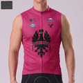 Red Bianchi Windproof Sleeveless Cycling Jersey
