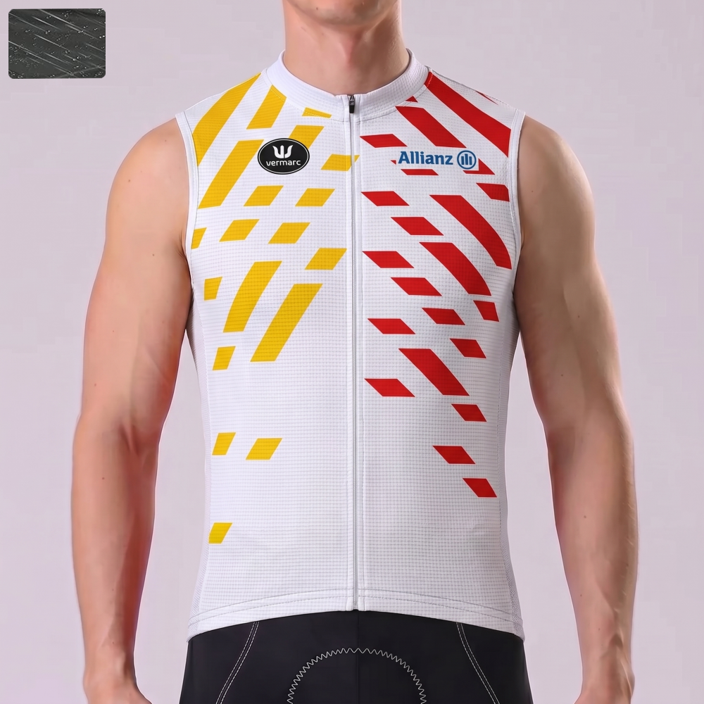 Belgium Allianz Windproof Sleeveless Cycling Jersey