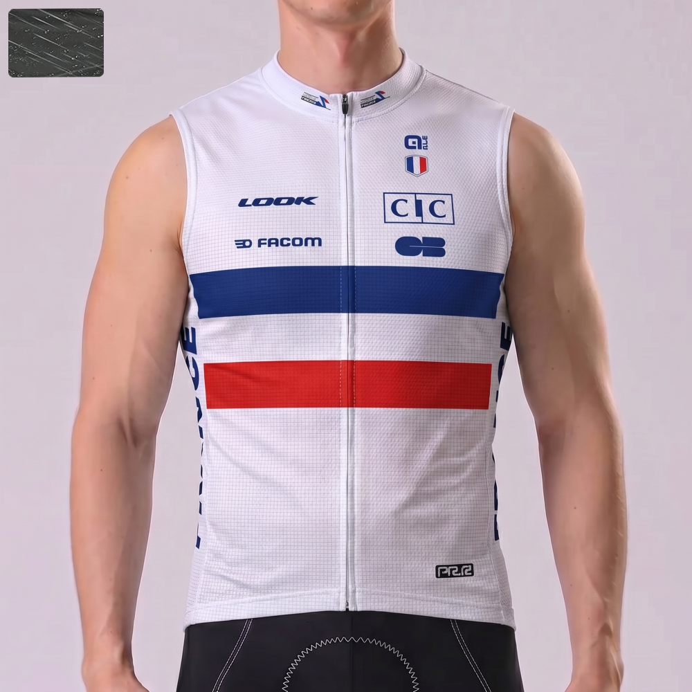 France CIC Windproof Sleeveless Cycling Jersey