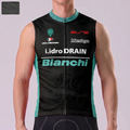 Black Bianchi Windproof Sleeveless Cycling Jersey