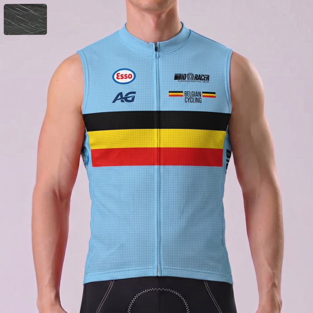 2018 Belgium Windproof Sleeveless Cycling Jersey