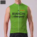 Green Bianchi Windproof Sleeveless Cycling Jersey