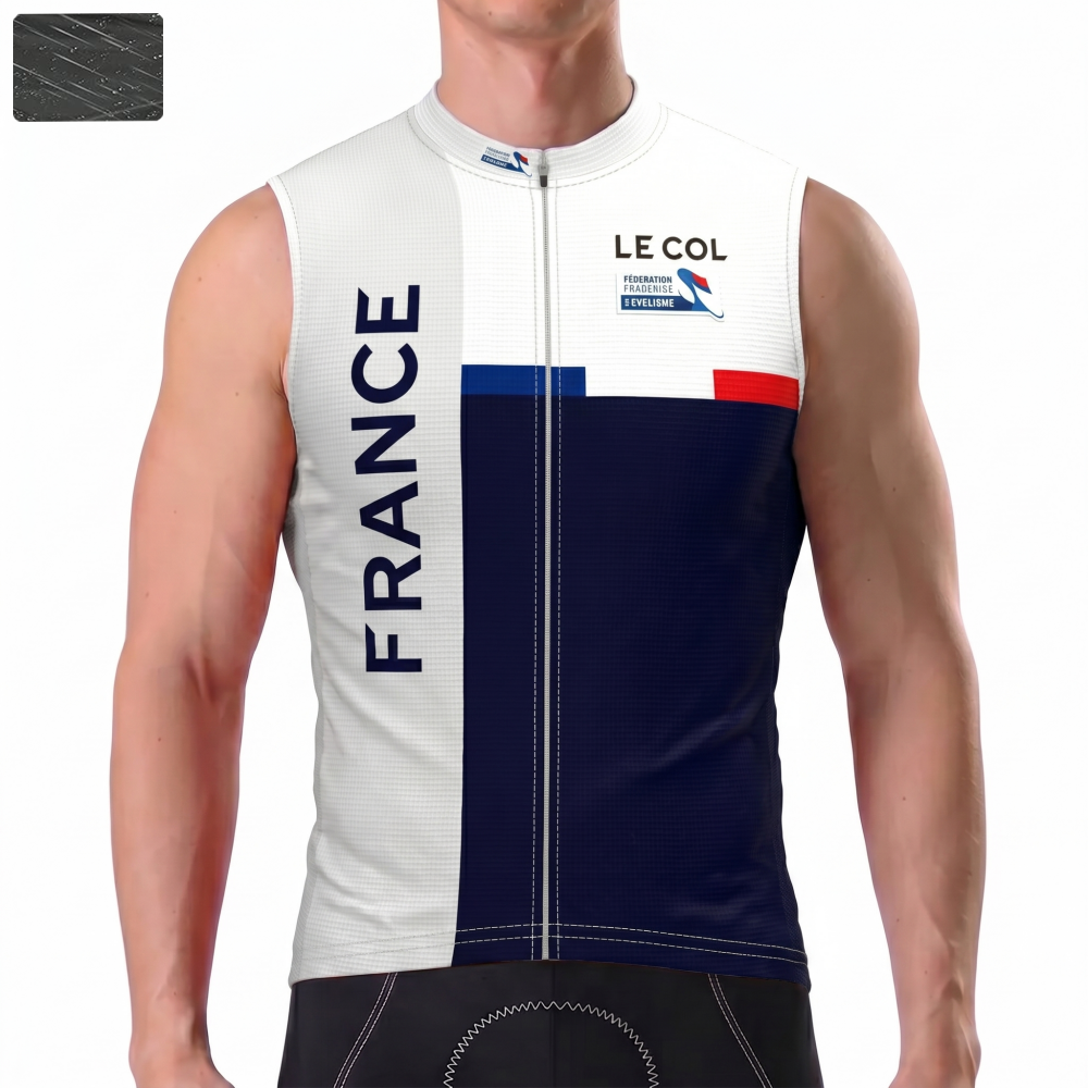 France LE COL Windproof Sleeveless Cycling Jersey