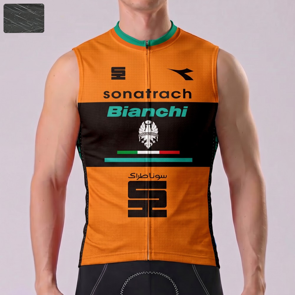 Sonatrach Bianchi Windproof Sleeveless Cycling Jersey