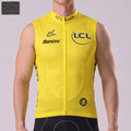 Tour de France Yellow Windproof Sleeveless Cycling Jersey