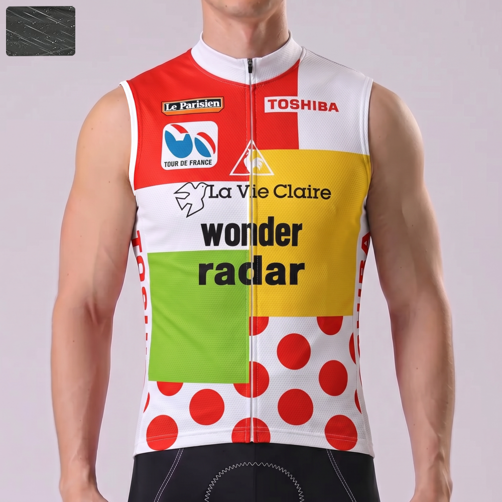1987 La Vie Claire Windproof Sleeveless Cycling Jersey