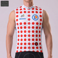 Tour de France Red dot Windproof Sleeveless Cycling Jersey