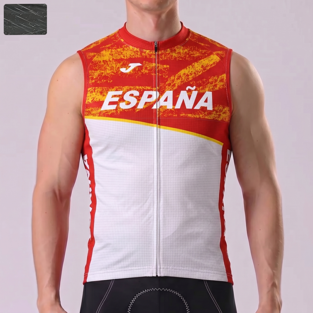 ESPANA White Windproof Sleeveless Cycling Jersey