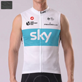 2018 Sky Data Print Windproof Sleeveless Cycling Jersey