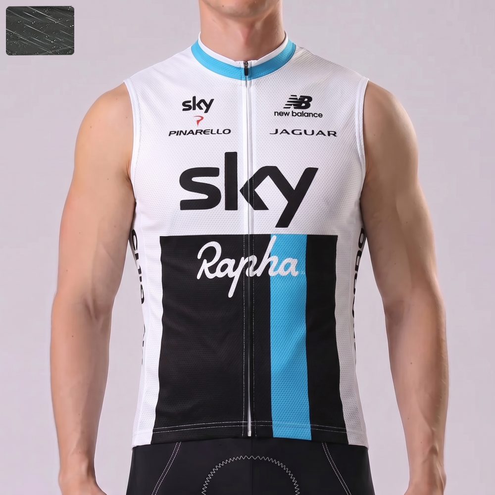 Sky Rapha Windproof Sleeveless Cycling Jersey