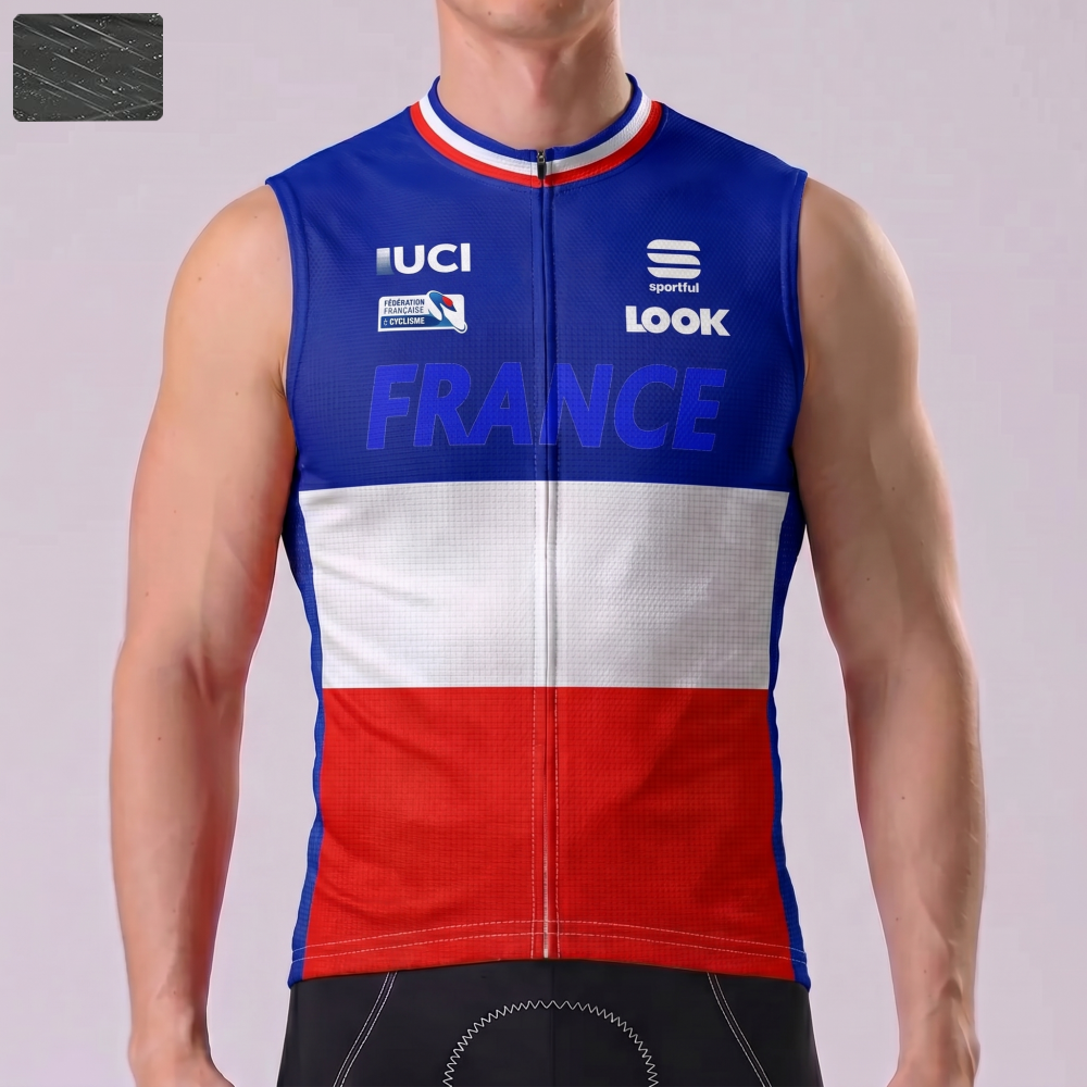 France FDJ Windproof Sleeveless Cycling Jersey
