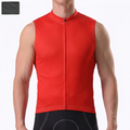 Red Windproof Sleeveless Cycling Jersey
