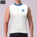 United Kingdom White Windproof Sleeveless Cycling Jersey