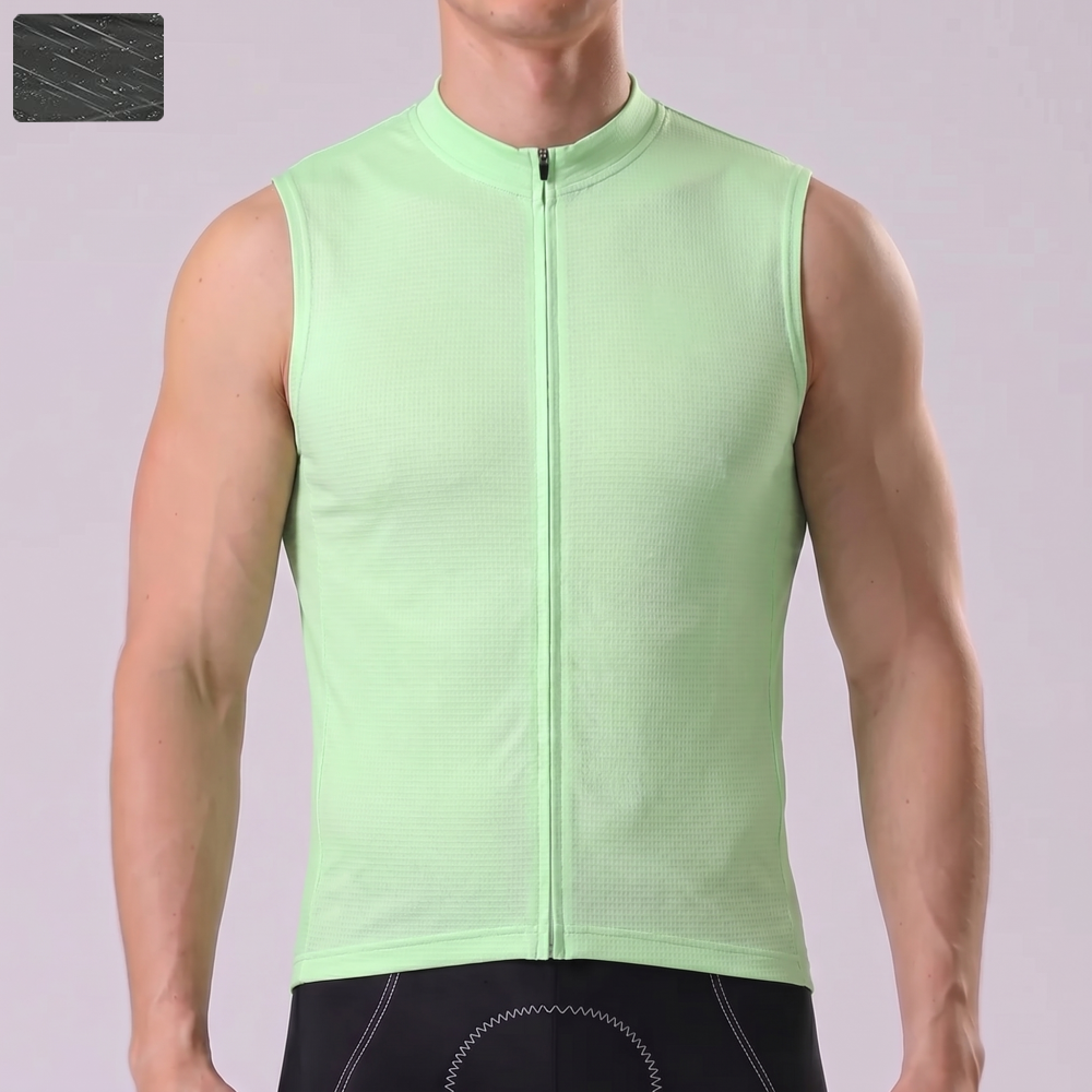 Matcha Green Windproof Sleeveless Cycling Jersey