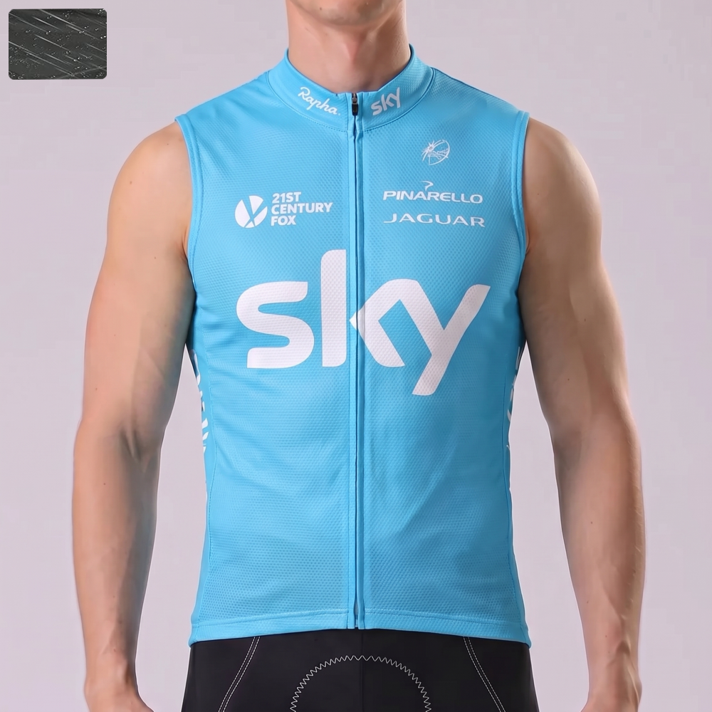 2015 Sky Rapha Windproof Sleeveless Cycling Jersey