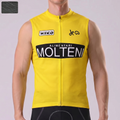 Yellow MOLTENI Windproof Sleeveless Cycling Jersey