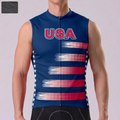 USA Stripes Windproof Sleeveless Cycling Jersey