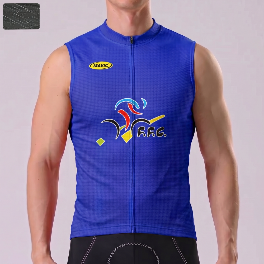 2003 France Windproof Sleeveless Cycling Jersey