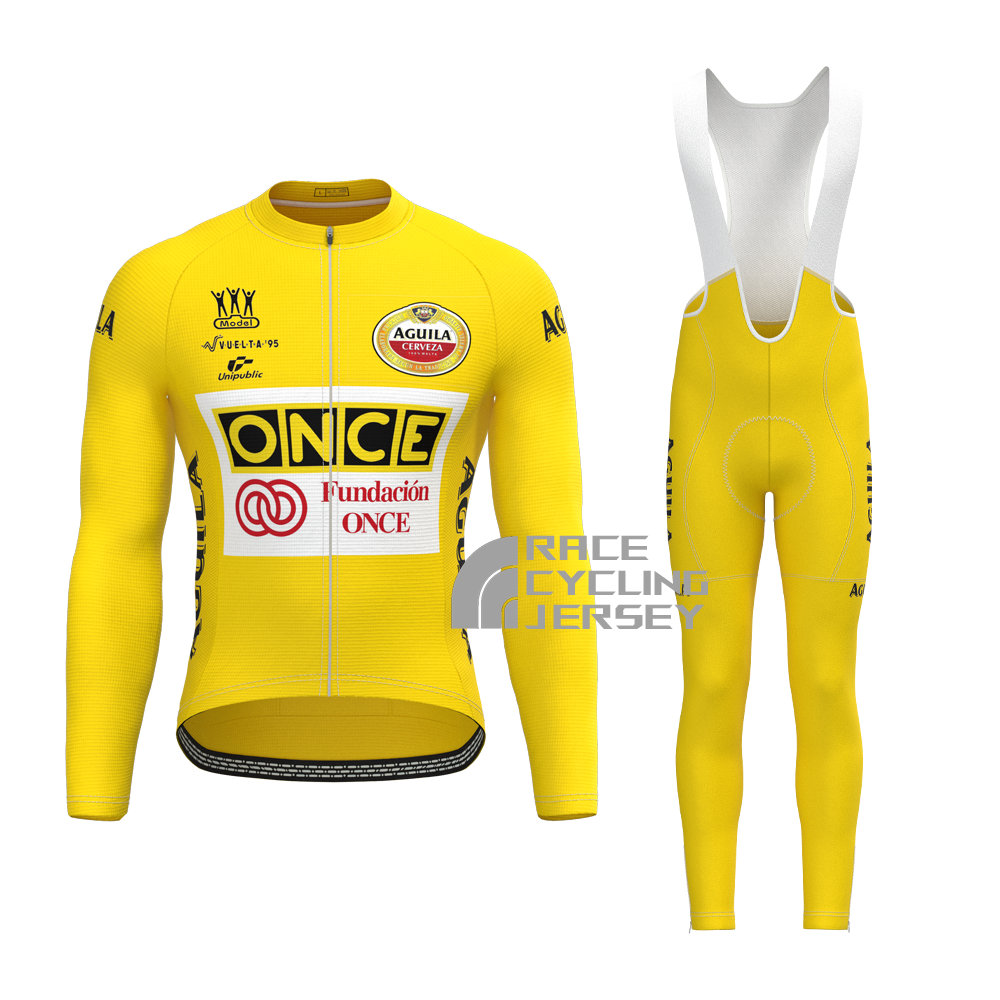 1995 Fundacion Long Sleeves Cycling Kits