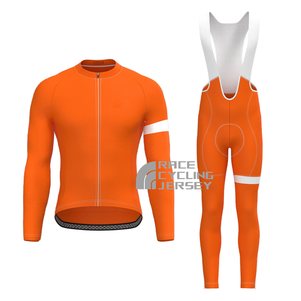 Macarons Orange Long Sleeves Cycling Kits