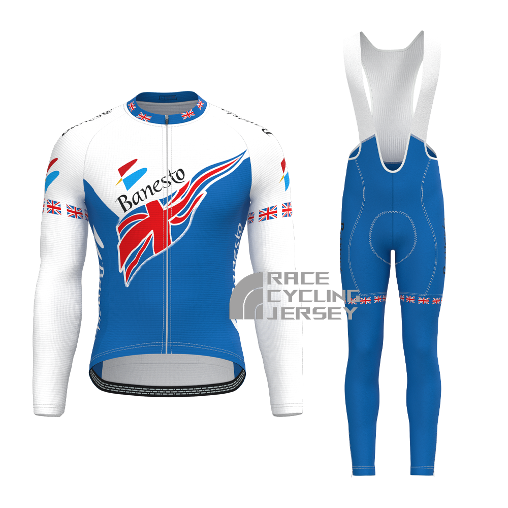 1998 Banesto Long Sleeves Cycling Kits
