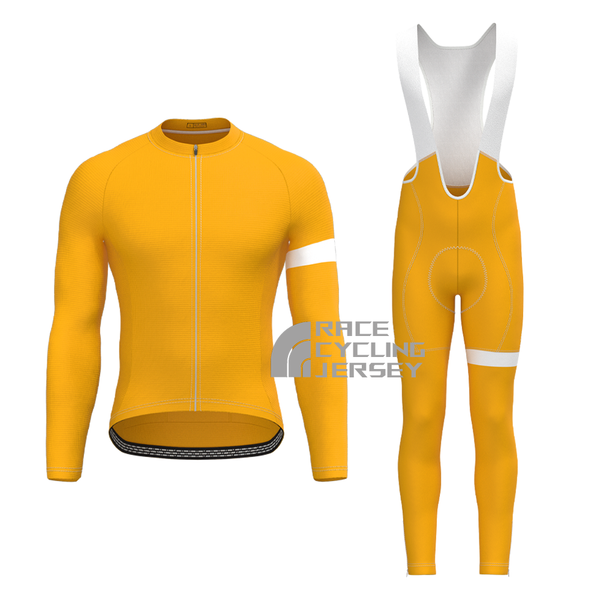 Orange Long Sleeves Cycling Kits