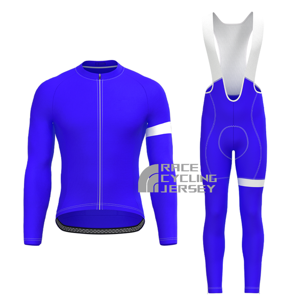 Dark Blue Long Sleeves Cycling Kits