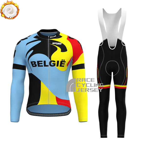 Belgium Fleece Long Sleeves Cycling Kits