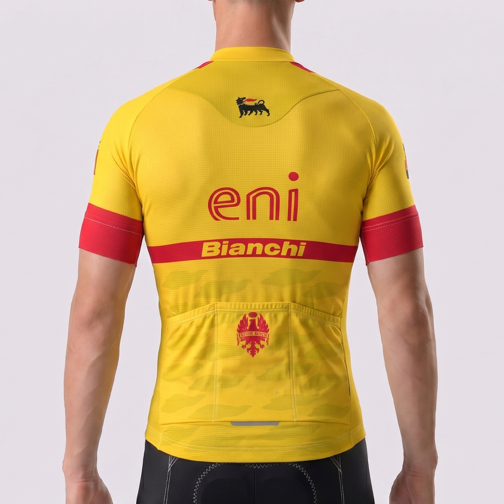 Eni Bianchi Short Sleeves Cycling Jersey