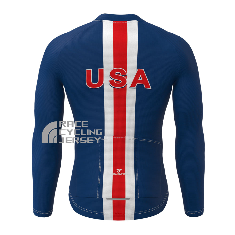 USA Fleece Long Cycling Jersey