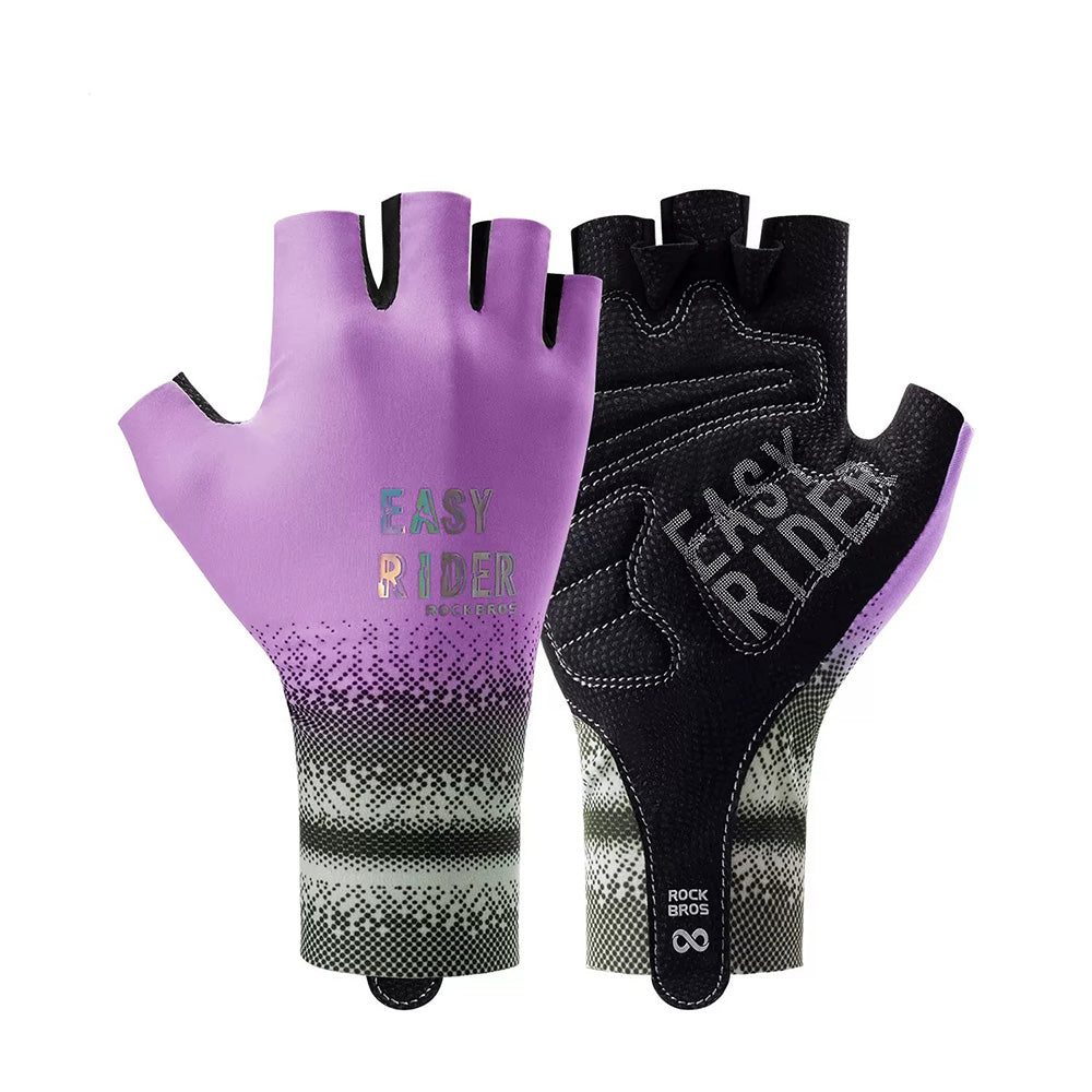 Iridescent Print Shock Absorbing Women Bike Mitts