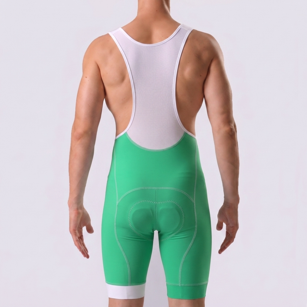Fluorescent Green Bib Cycling Shorts