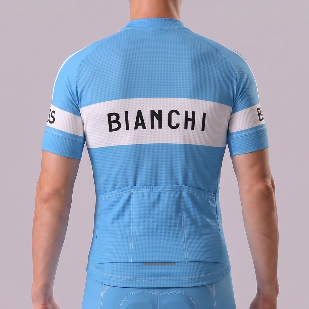 UCI BOOS Bianchi Short Sleeves Cycling Jersey