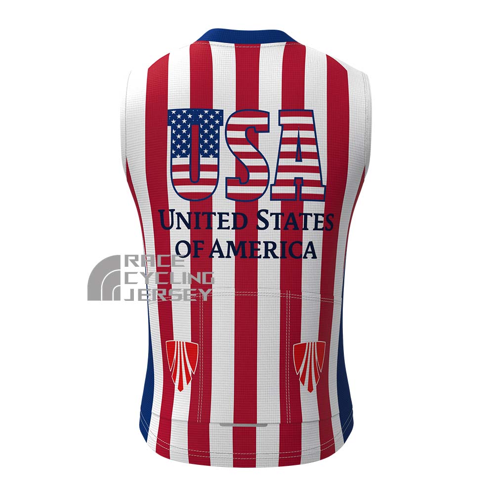 UNITED STATE OF AMERICA Fleece Sleeveless Cycling Jersey