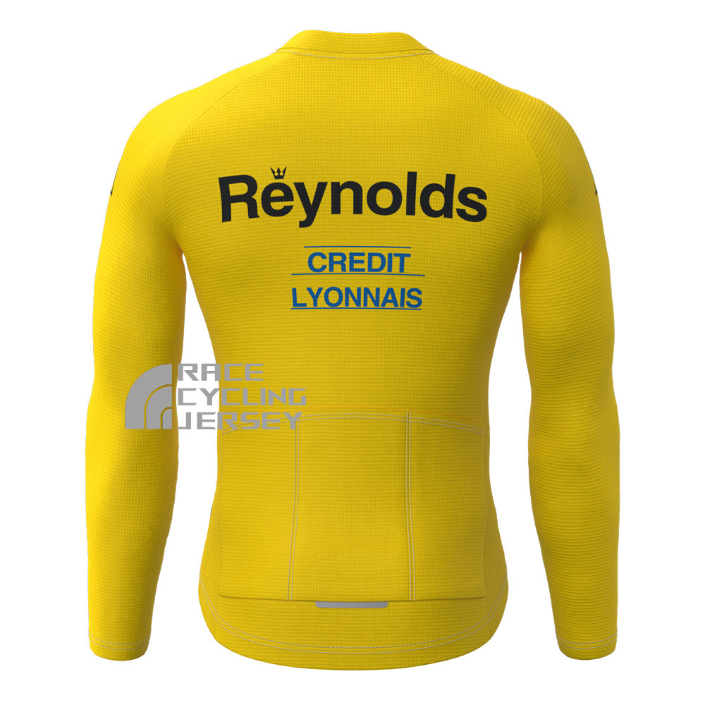 1988 Reynolds Yellow Fleece Long Cycling Jersey