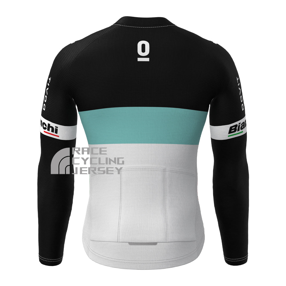 Leopard Bianchi Fleece Long Cycling Jersey