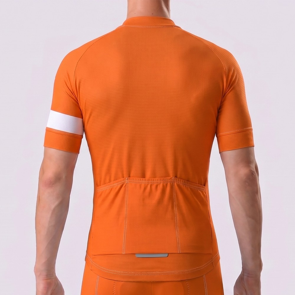 Macarons Orange Short Sleeves Cycling Jersey
