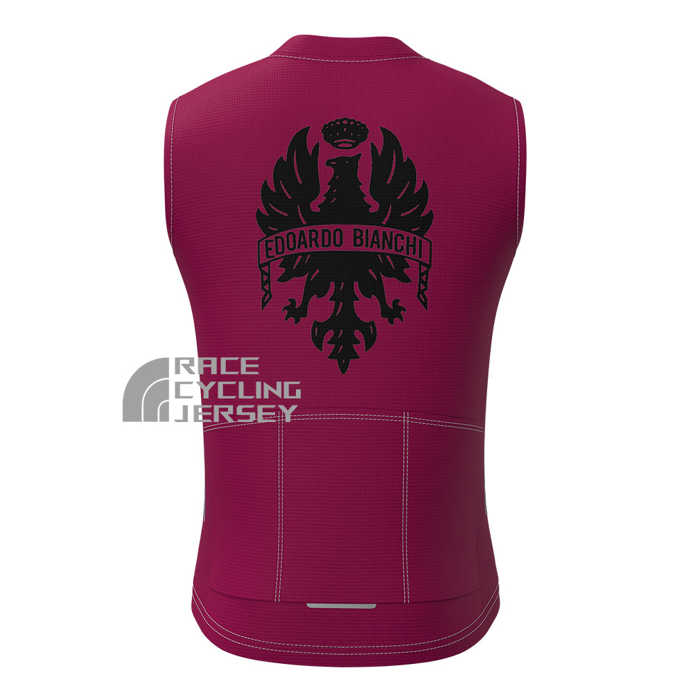 Red Bianchi Fleece Sleeveless Cycling Jersey