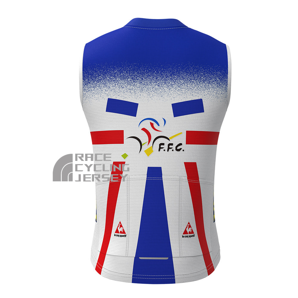 1994 France Fleece Sleeveless Cycling Jersey