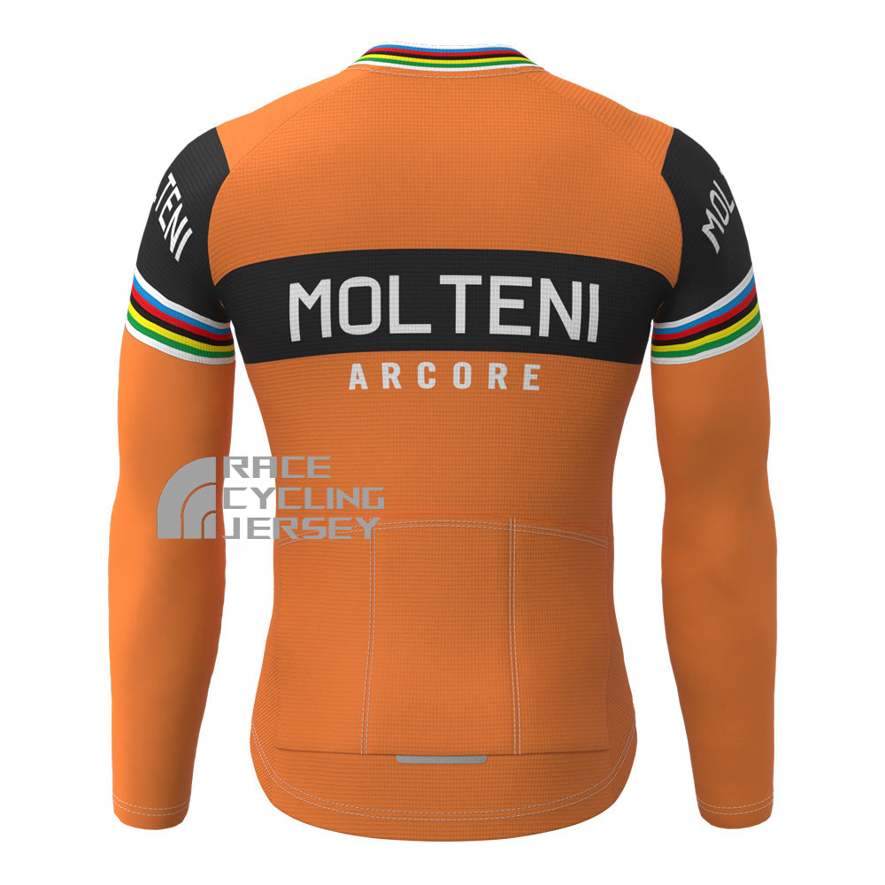 Orange MOLTENI Fleece Long Cycling Jersey