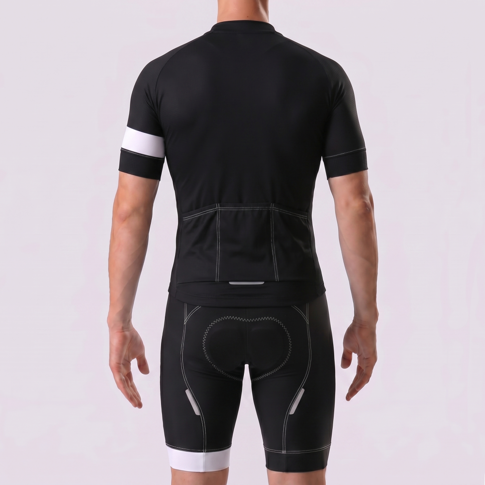 Black Short Sleeves Cycling Kits
